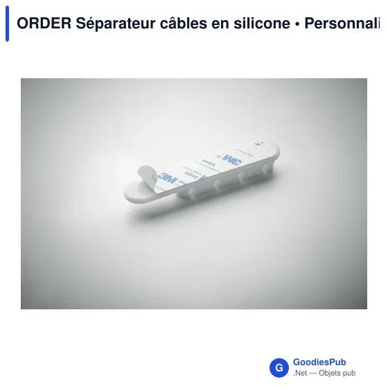 Séparateur de câbles en silicone personnalisable avec logo - Image 6