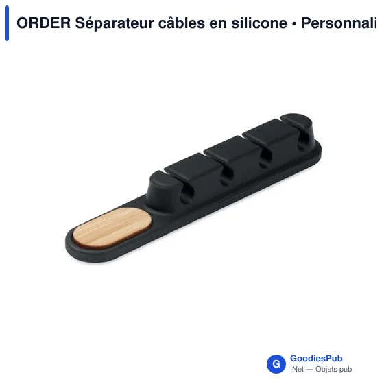 Séparateur de câbles en silicone personnalisable avec logo - Image 8