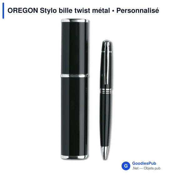 OREGON Stylo bille twist métal - Image 1