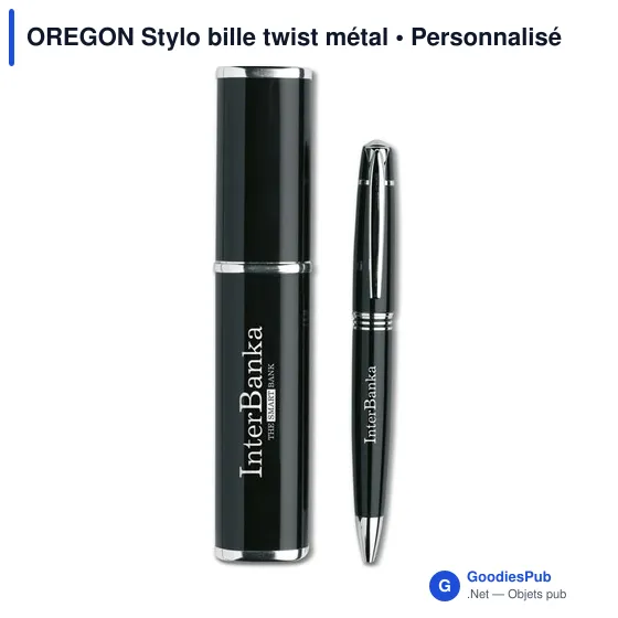 OREGON Stylo bille twist métal - Image 2