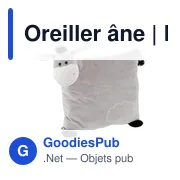 Oreiller personnalisé âne avec logo - Logan - Miniature 1