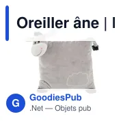 Oreiller personnalisé âne avec logo - Logan - Miniature 2