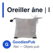 Oreiller personnalisé âne avec logo - Logan - Miniature 3