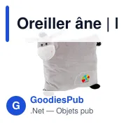Oreiller personnalisé âne avec logo - Logan - Miniature 4