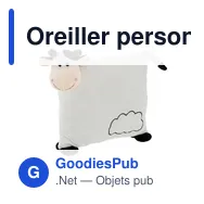Oreiller personnalisable avec logo - Mila - Miniature 1
