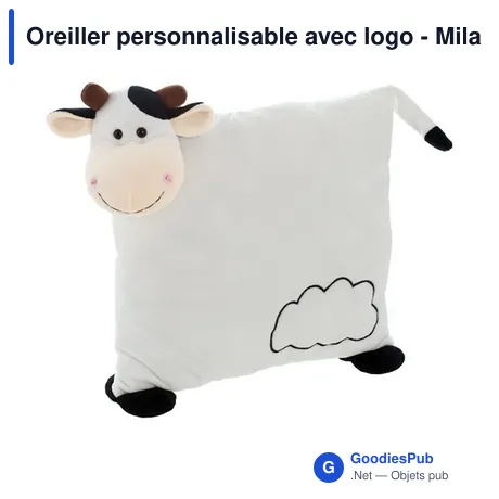 Oreiller personnalisable avec logo - Mila