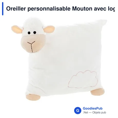 Oreiller personnalisable Mouton avec logo - Sophie