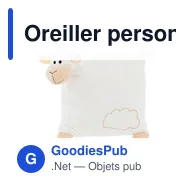 Oreiller personnalisable Mouton avec logo - Sophie - Miniature 2