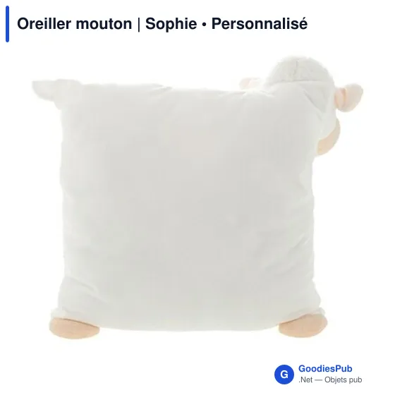 Oreiller personnalisable Mouton avec logo - Sophie - Image 3
