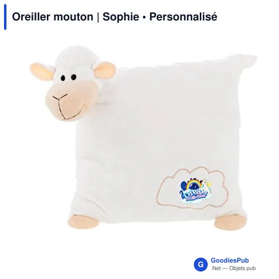 Oreiller personnalisable Mouton avec logo - Sophie - Image 4