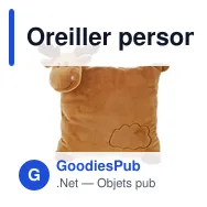 Oreiller personnalisable en peluche avec logo - Grayson - Miniature 2