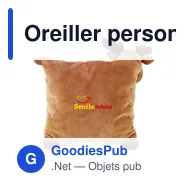 Oreiller personnalisable en peluche avec logo - Grayson - Miniature 5