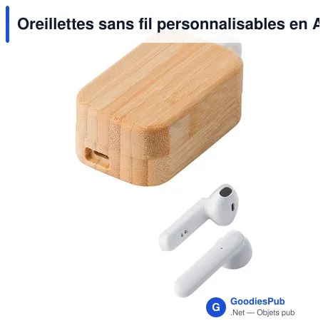 Oreillettes sans fil personnalisables en ABS avec logo - Marmara