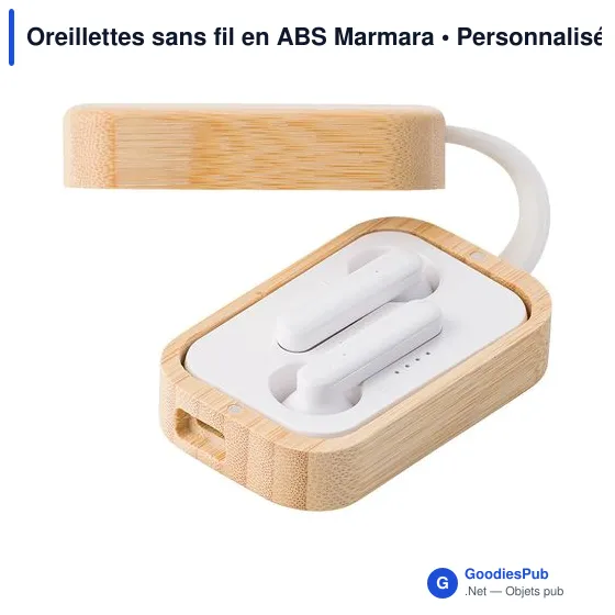 Oreillettes sans fil personnalisables en ABS avec logo - Marmara - Image 2