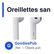 Oreillettes sans fil personnalisables en ABS avec logo - Marmara - Miniature 3