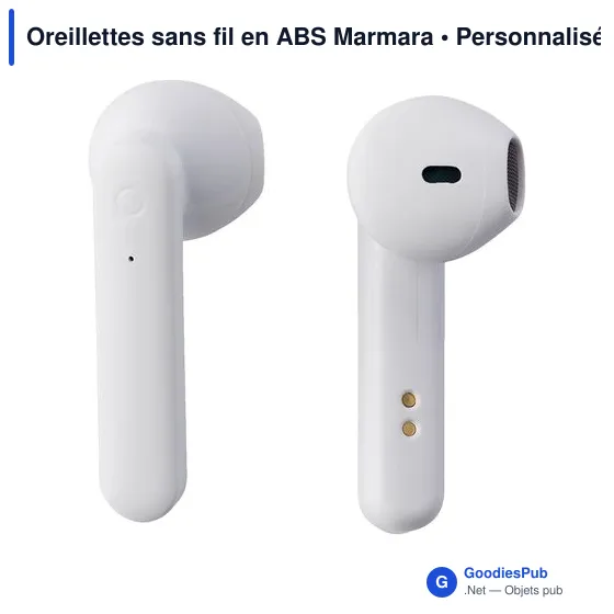Oreillettes sans fil personnalisables en ABS avec logo - Marmara - Image 3