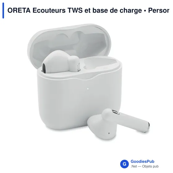 ORETA Ecouteurs TWS et base de charge - Image 1