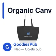 Sac shopping personnalisable Organic Canvas Pro Shopper avec logo - Miniature 7