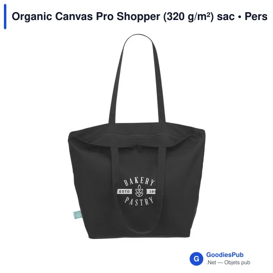 Sac shopping personnalisable Organic Canvas Pro Shopper avec logo - Image 8