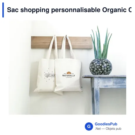 Sac shopping personnalisable Organic Canvas Shopper avec logo