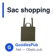 Sac shopping personnalisable en toile de coton biologique - Organic Cottonavec logo - Miniature 2