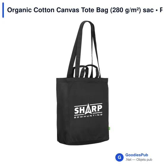 Sac shopping personnalisable en toile de coton biologique - Organic Cottonavec logo - Image 5