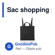 Sac shopping personnalisable en toile de coton biologique - Organic Cottonavec logo - Miniature 6