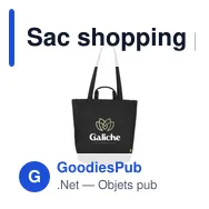 Sac shopping personnalisable en toile de coton biologique - Organic Cottonavec logo - Miniature 7