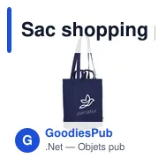 Sac shopping personnalisable en toile de coton biologique - Organic Cottonavec logo - Miniature 9