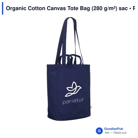 Sac shopping personnalisable en toile de coton biologique - Organic Cottonavec logo - Image 9