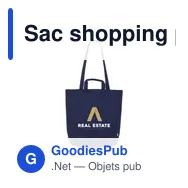 Sac shopping personnalisable en toile de coton biologique - Organic Cottonavec logo - Miniature 10
