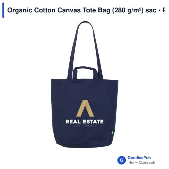 Sac shopping personnalisable en toile de coton biologique - Organic Cottonavec logo - Image 10