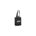 Variante noir - Sac shopping personnalisable en toile de coton biologique - Organic Cottonavec logo
