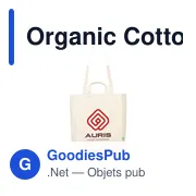 Sac shopping personnalisable en toile de coton biologique avec logo - Miniature 4