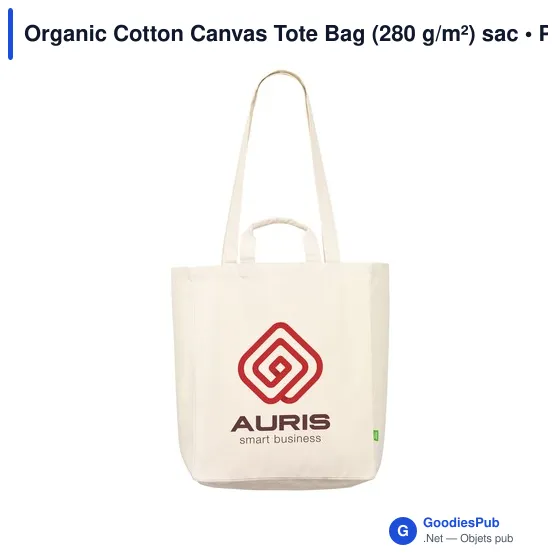 Sac shopping personnalisable en toile de coton biologique avec logo - Image 4
