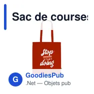 Sac de courses personnalisable en coton organique avec logo - Miniature 4