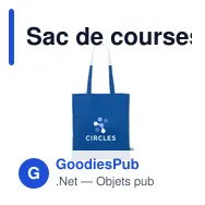 Sac de courses personnalisable en coton organique avec logo - Miniature 5