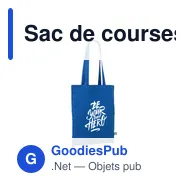 Sac de courses personnalisable en coton organique avec logo - Miniature 6