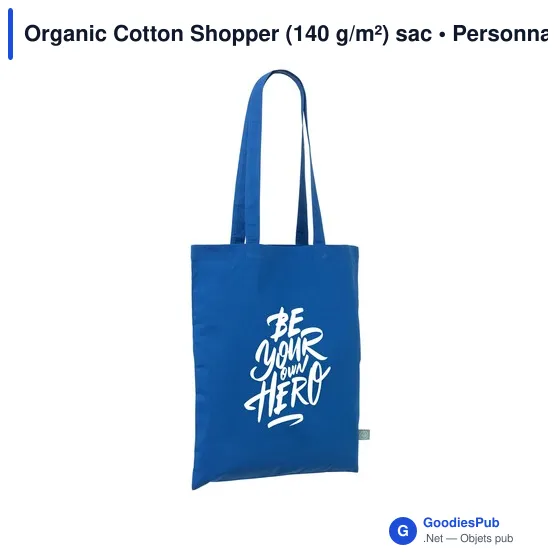 Sac de courses personnalisable en coton organique avec logo - Image 6