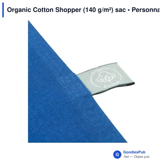 Sac de courses personnalisable en coton organique avec logo - Image 7
