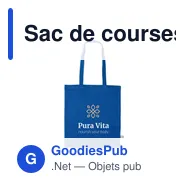 Sac de courses personnalisable en coton organique avec logo - Miniature 9
