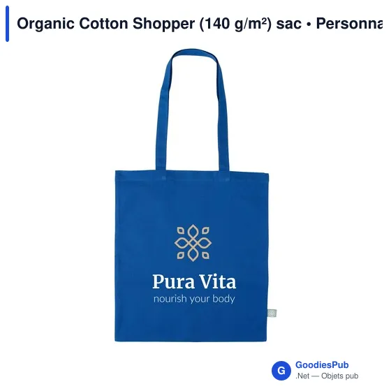 Sac de courses personnalisable en coton organique avec logo - Image 9