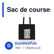 Sac de courses personnalisable en coton organique avec logo - Miniature 10