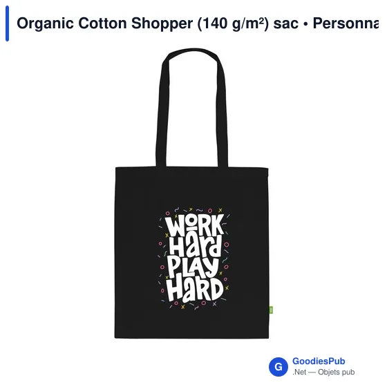 Sac de courses personnalisable en coton organique avec logo - Image 10