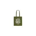 Variante olive - Sac de courses personnalisable en coton organique avec logo