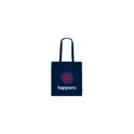 Variante bleu foncé - Sac de courses personnalisable en coton organique avec logo