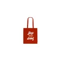Variante rouge - Sac de courses personnalisable en coton organique avec logo