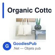 Sac de courses personnalisable en coton organique avec logo - Miniature 4