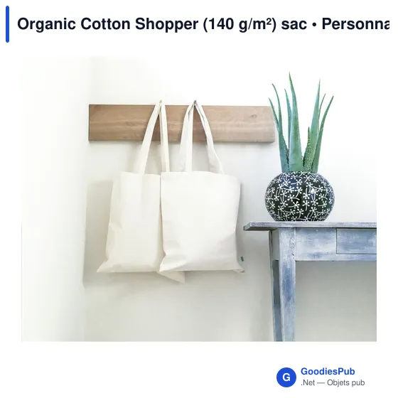Sac de courses personnalisable en coton organique avec logo - Image 4