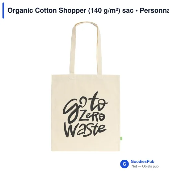 Sac de courses personnalisable en coton organique avec logo - Image 5
